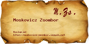 Moskovicz Zsombor névjegykártya